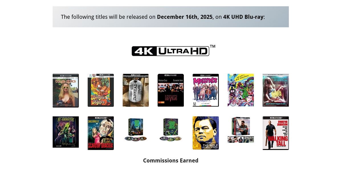 New 4K UHD Blu-ray Releases for December 16th, 2025