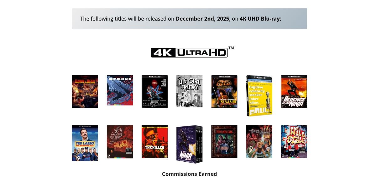 New 4K UHD Blu-ray Releases for December 2nd, 2025