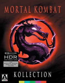 Mortal Kombat Kollection game cover featuring a dragon logo and HDR features.
