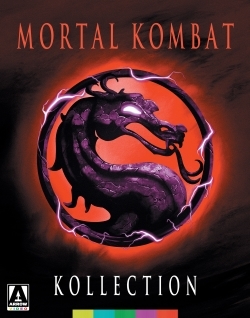 Cover art for Mortal Kombat Kollection featuring the iconic dragon emblem against a red and black background.